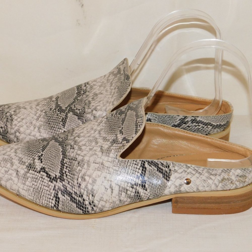 Ccocci Snakeskin Print Slip On Mules Slides Size 8 - image 6
